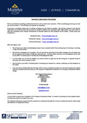 COMPLAINTS PROCEDURE
